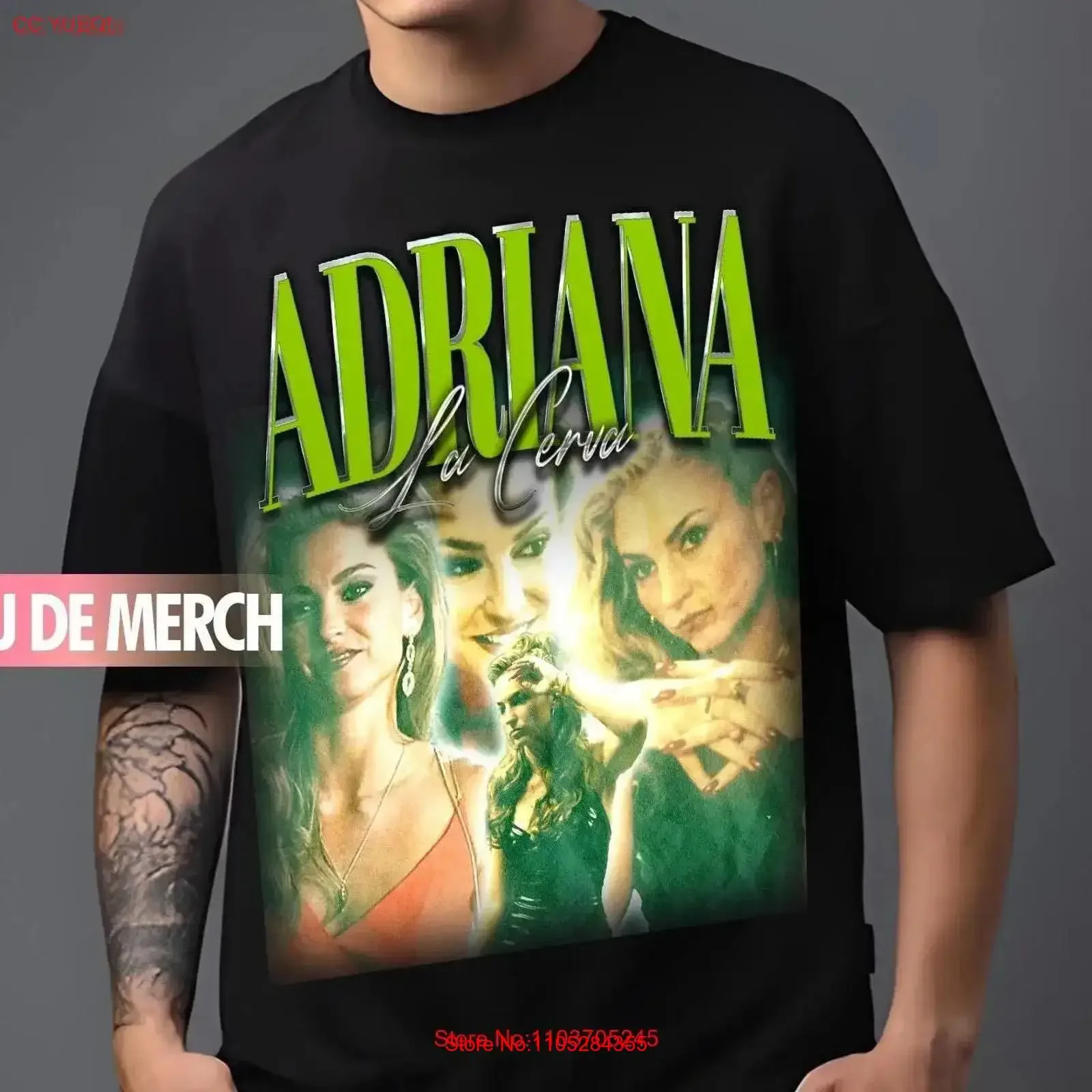 Camiseta ADRIANA LA CERVA Vintage de los 90, Merchandising de Homenaje para Fans, Estilo Vintage Lavado, Gráfico, Streetwear, Elegante, Elástica, Casual, Suave