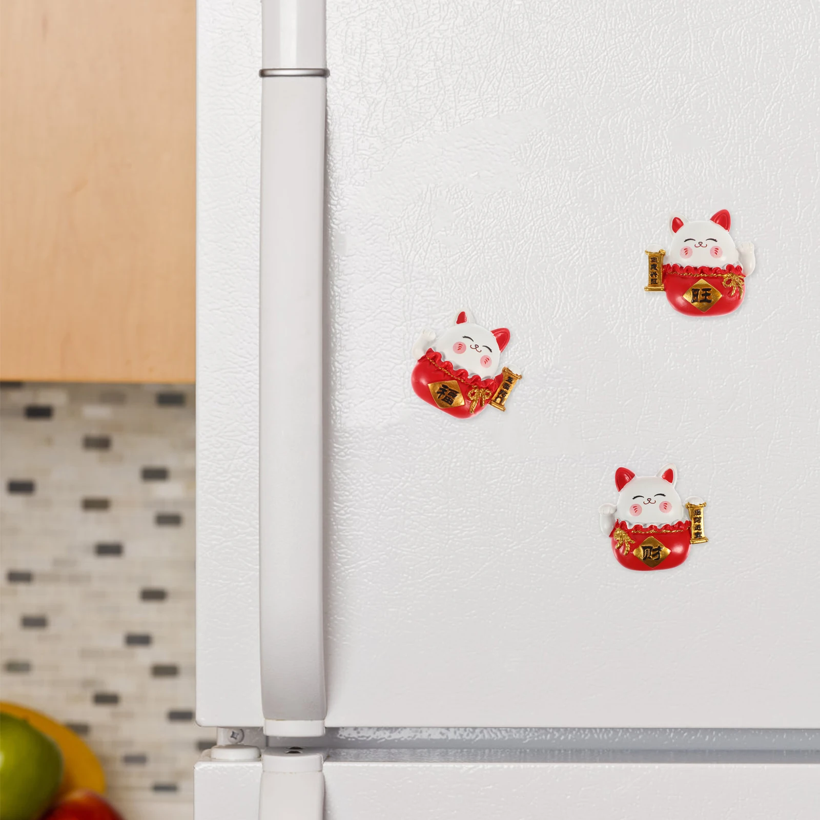 

3 Pcs Zhaocao Decoration Stickers Refrigerator Cat Magnets Fridge Cute Decorative for Resin Adult Kitchen Items Office