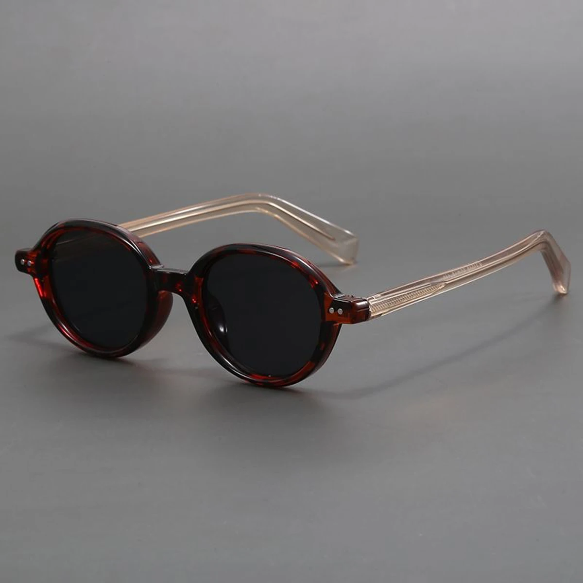 Acetatowe małe okrągłe okulary przeciwsłoneczne spolaryzowane męskie japońskie unisex owalne okulary przeciwsłoneczne damskie Retro TR90 octanowe męskie — zdjęcie 4