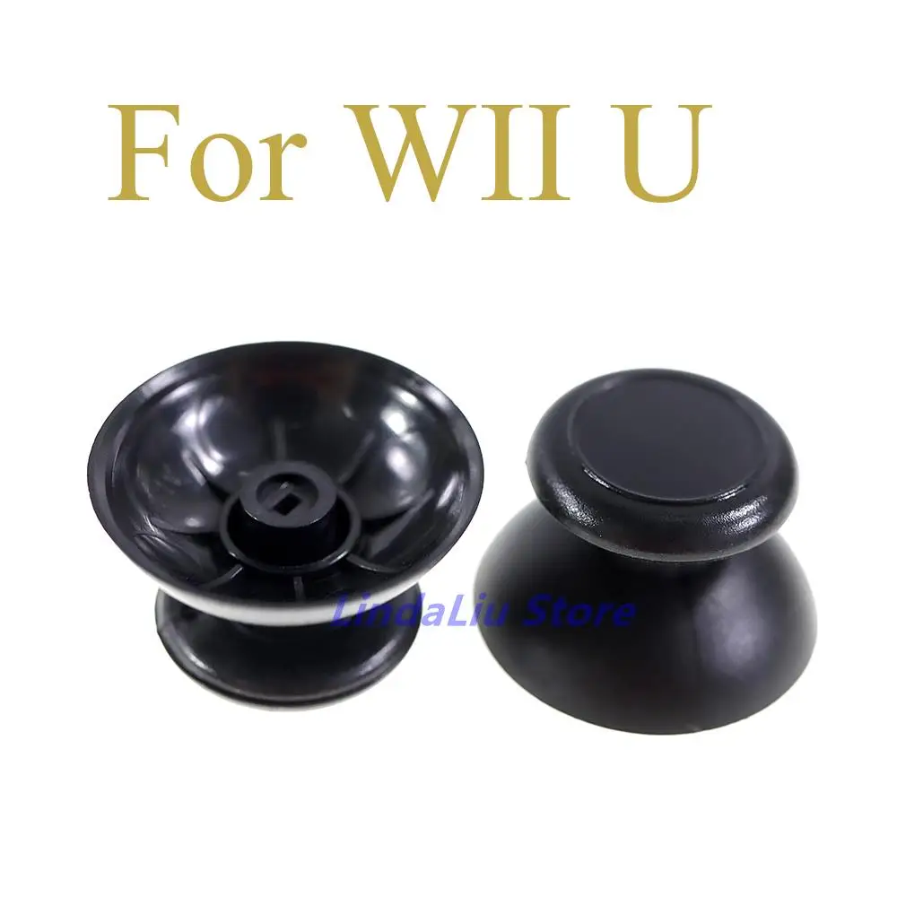 4 pezzi neri con foro piccolo 3D analogico Thumbstick Joystick Caps fungo per controller di gioco Wii U WIIU