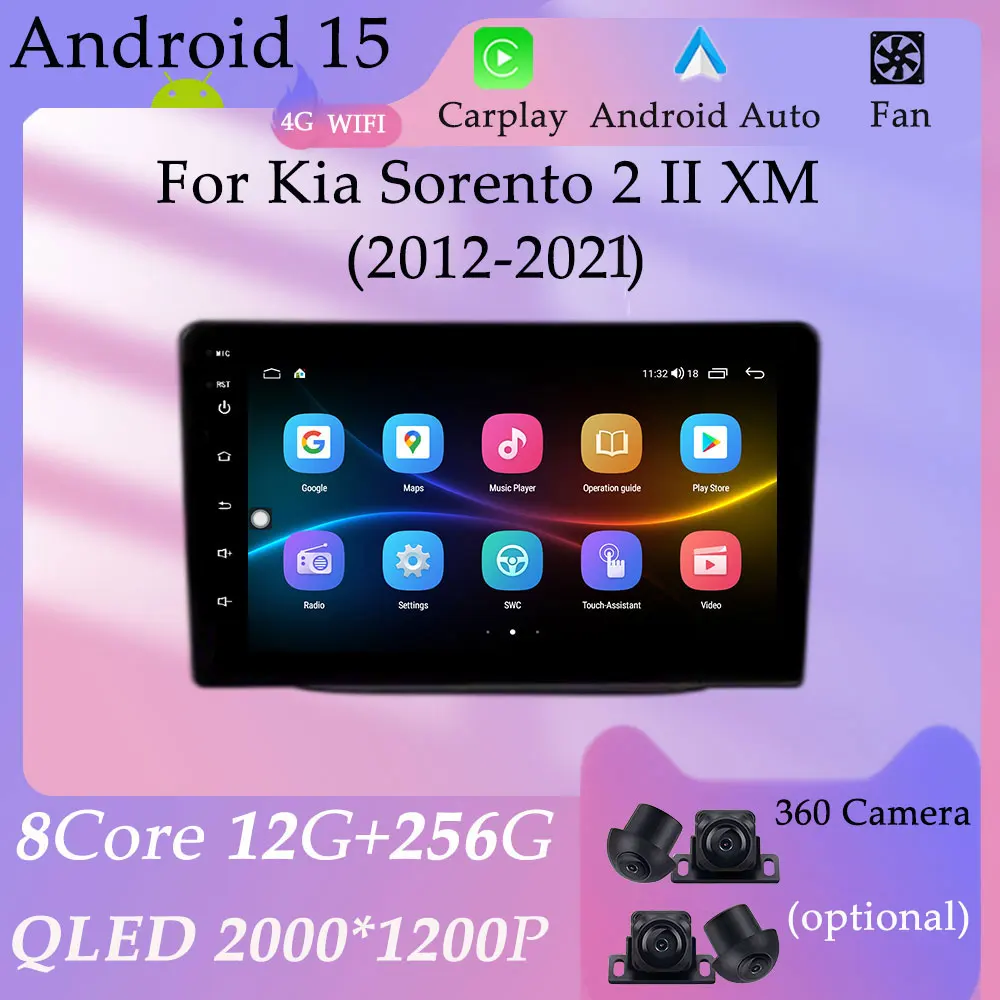 carplay-pour-kia-sorento-2-1-xm-2012-2021-autoradio-video-lecteur-multimedia-ecran-partage-dsp-stereo-gps-navigation-ecran-hd