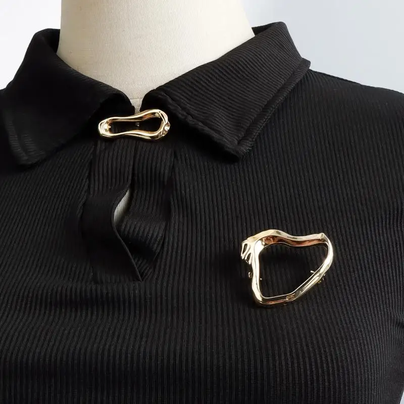 Geometric Irregular Brooches Exquisite Heart Waist Cinch Pins For Women Men Vintage Casual Versatile Fixed Clothing Accessories