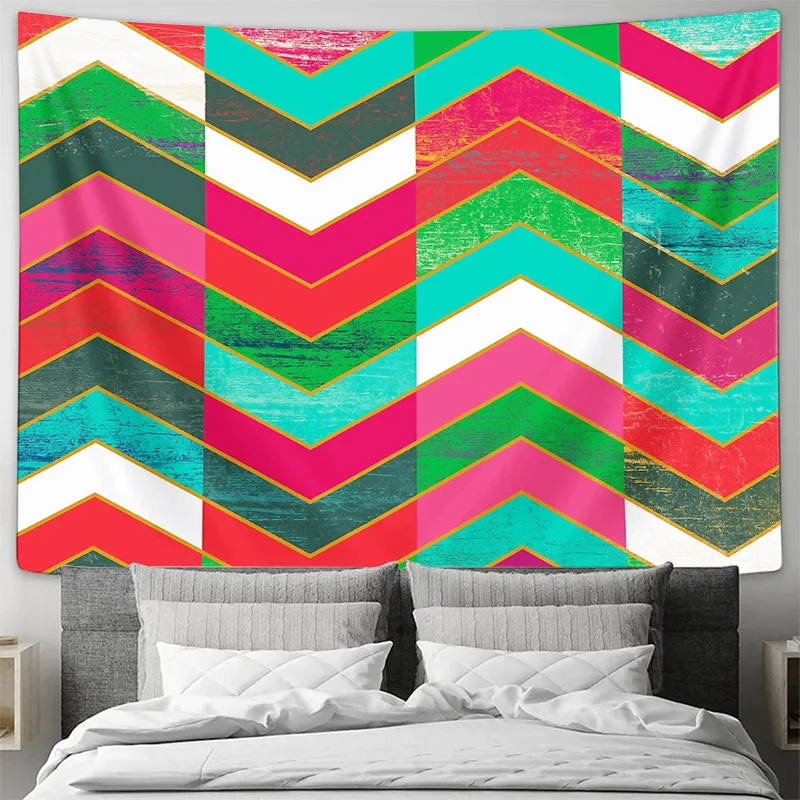 بوهو قماش مزخرف جداري ديكور غرفة جمالية طبيعة المناظر الطبيعية نسيج الغابات خلفية المنسوجات المنزلية مكرامية الجدار الشنق غرفة نوم ديكو #3