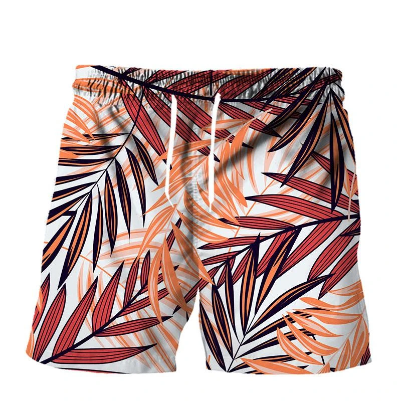 Hawaii Vacation Beach Shorts For Men Casual Short Pants 3D Printed Flower Bandage Board Pant Swimsuit Swim Trunks