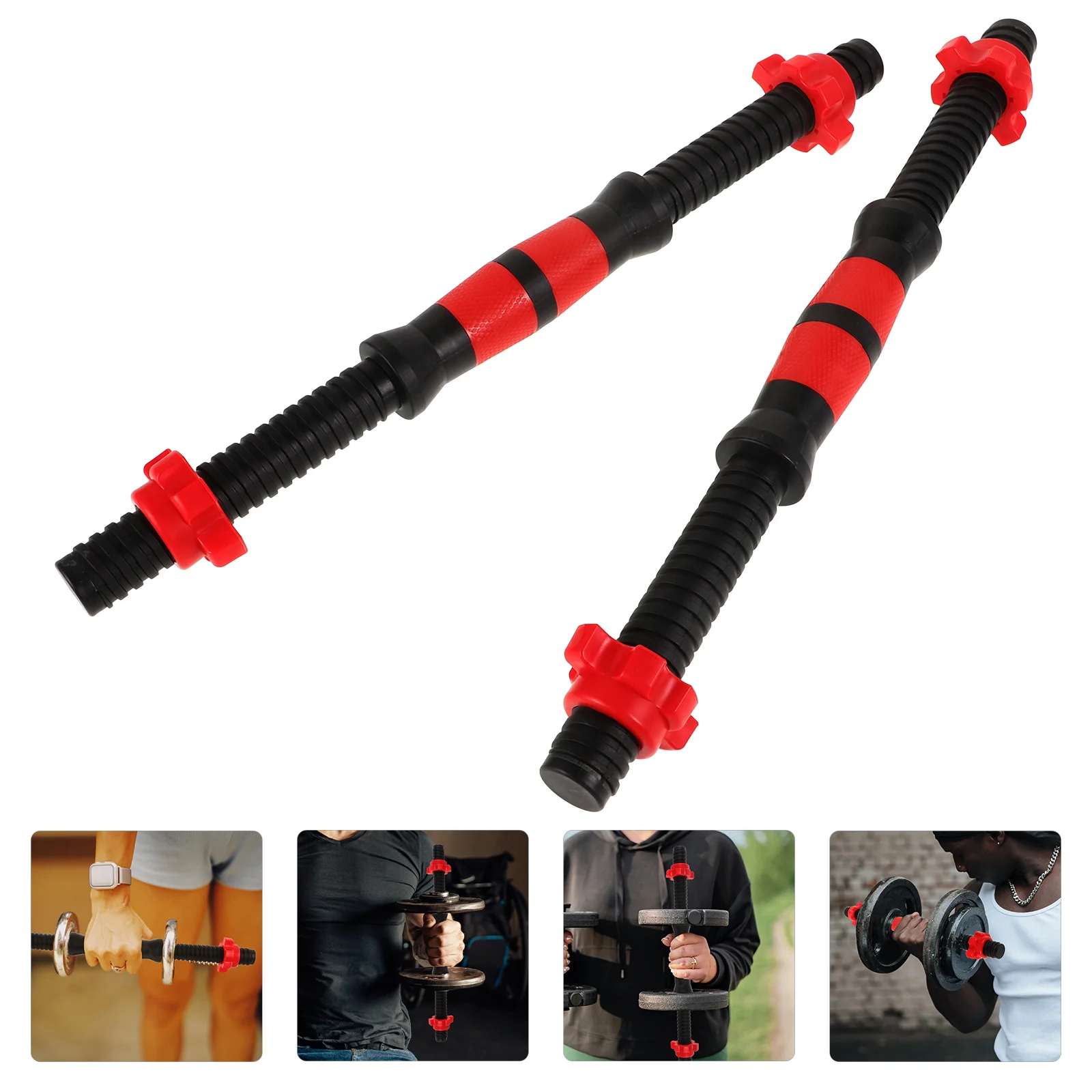 

2 Pcs Dumbbell Bar Handle Barbell Dumbells Universal Weight Lifting Spinlock Collar Fitness