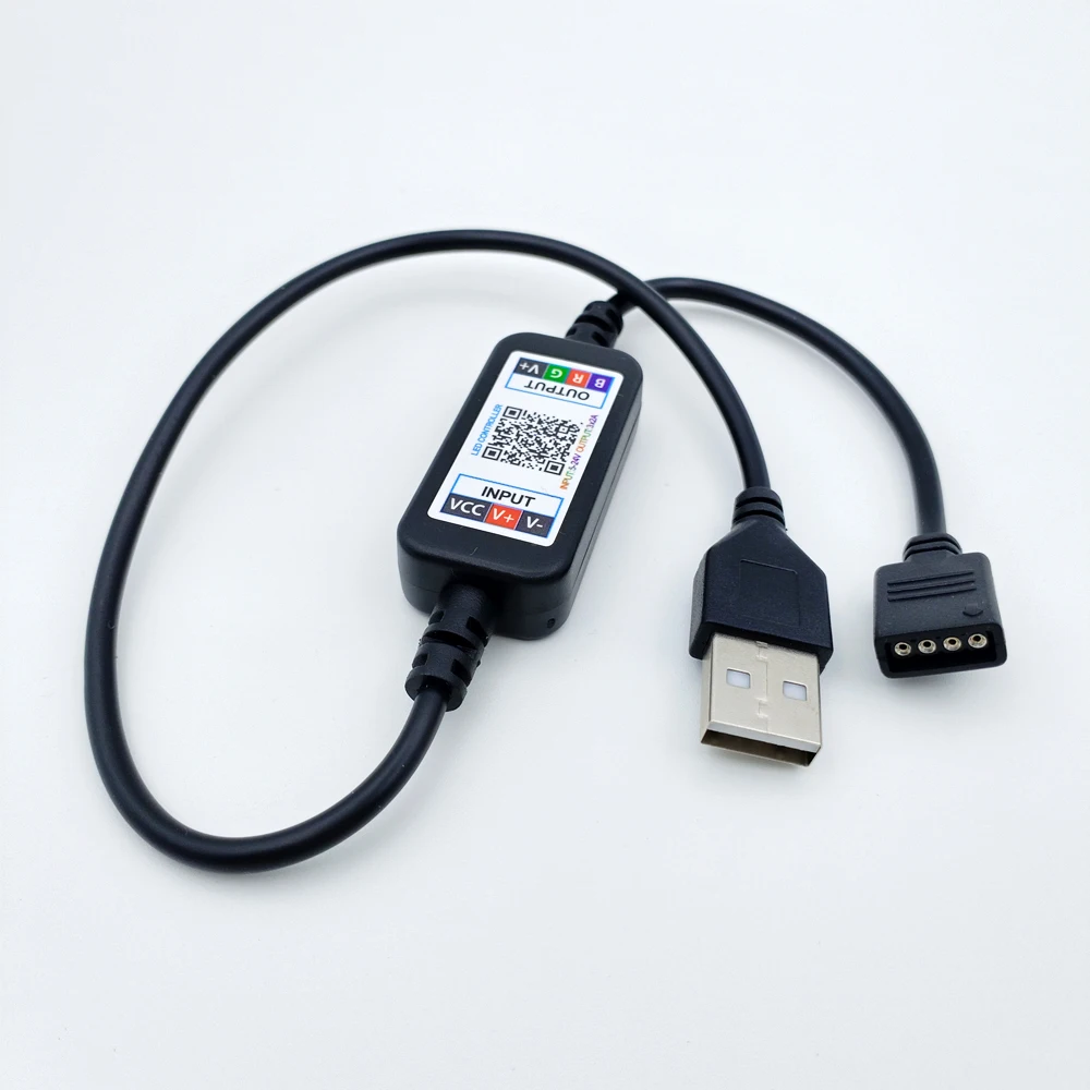 

Mini RGB Bar Light Controller USB Bluetooth Music LED 4-pin 5V 24V Microphone Mode 1.6 Billion Colors Toner BT001A