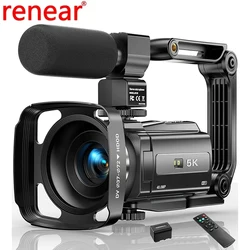 5K Video Camera Camcorder 48MP Wifi Night Vision LED Lights Vlogging Camera for YouTube 16X Digital Zoom Touch Screen Camera