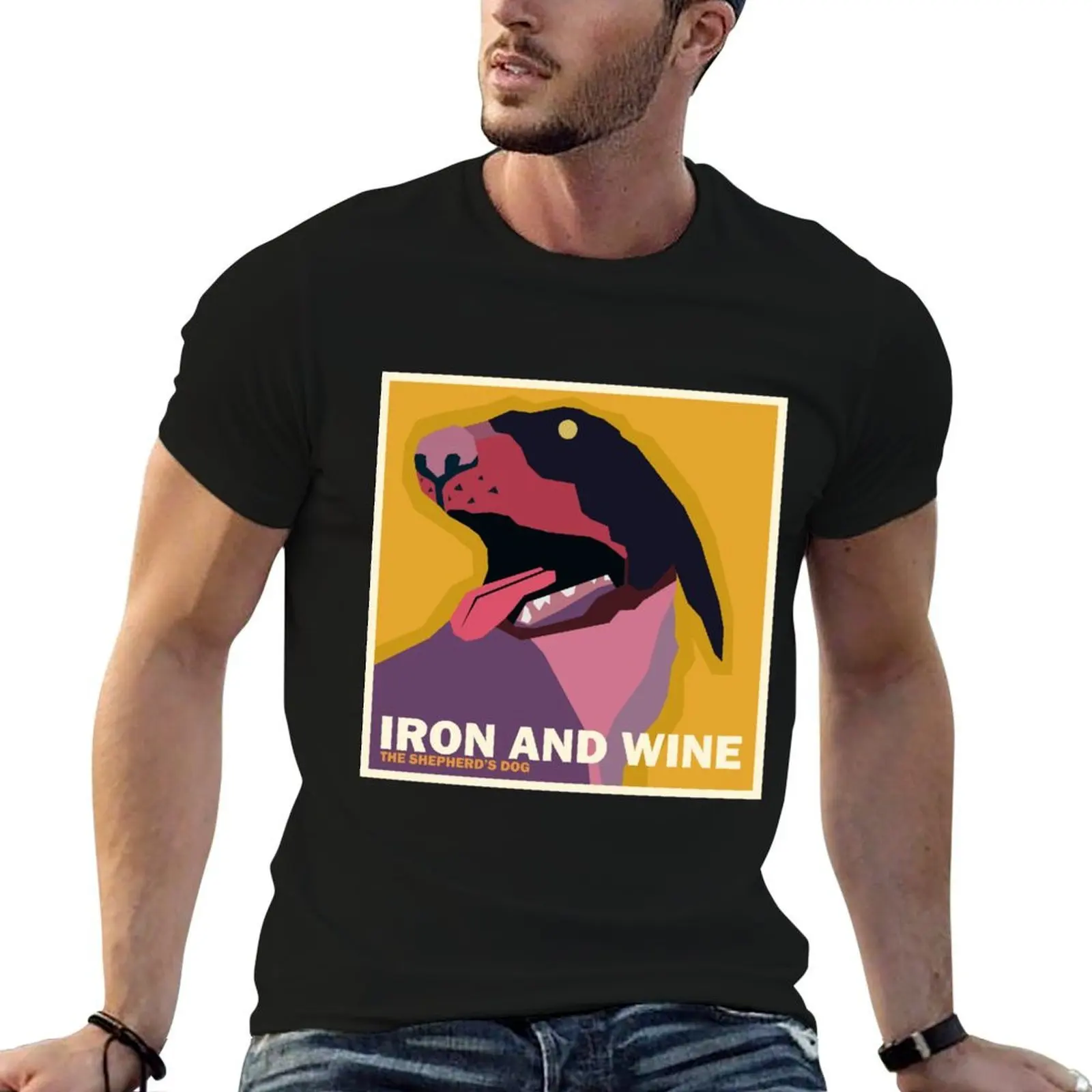 

Album cotton and high man Simplified Cover T-Shirt Iron shirt for Dog t The man anime Wine quality Shepherd's shirts t