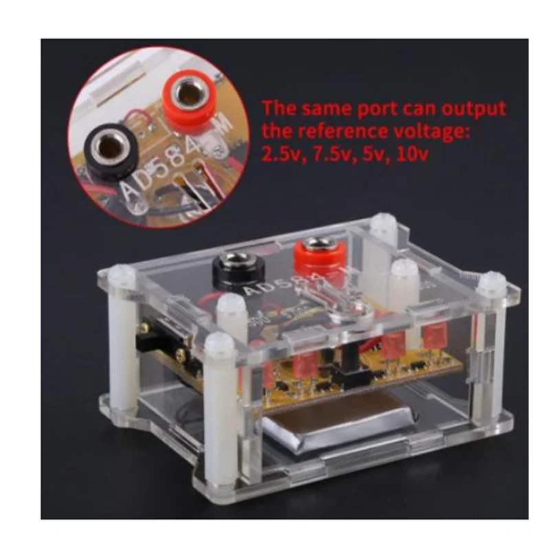 Ad584 Referentiemodule Met Transparante Behuizing 2.5V/7.5V/5V/10V 4 Kanaals Hoge Precisie Spanning Referentiemodule