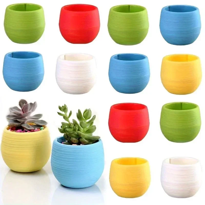 2026 new model advanced mini plastic succulent pots random color with drainage hole small flower planters for home garden