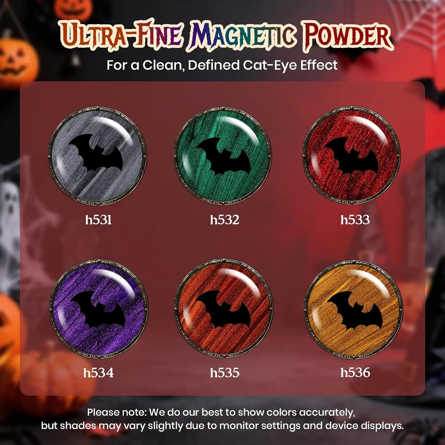 Beetles Halloween Box Cat Eye Gel Nail Polish Set, Witch Potion 6 Colors