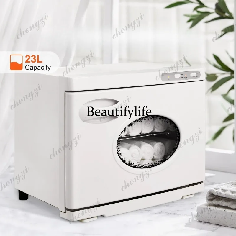 Hot Towel Warmer 8/23L Large Capacity with See Through Window 2-in-1 Quick All-round Heating for Facials SPA Massage Salon