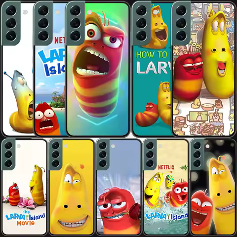 Cartoon L-Larva Phone Case For Samsung S25 Edge S24 FE Galaxy S22 Ultra S21 Plus S20 S23 S10 Plus Cover Silicone Soft Coque Fund