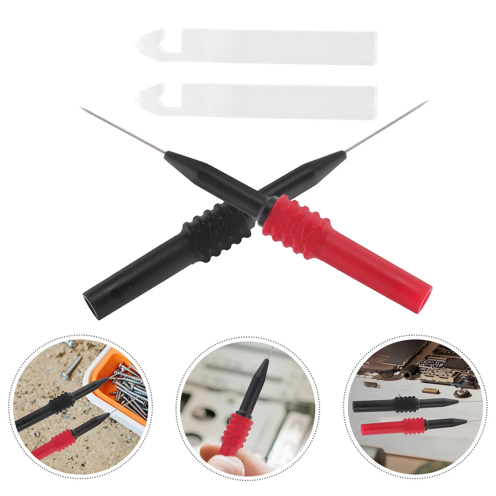 

2Pcs Insulation Piercing Test Probes Portable Design for Electronic Devices Safe Multimeter Detection Probe Lead Testing Kit