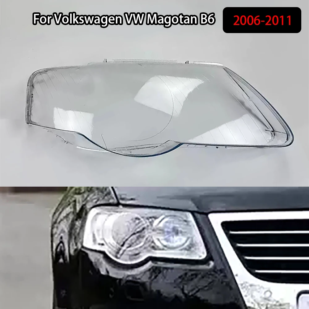 

For Volkswagen VW Magotan B6 2006-2011 Car Accessories Headlamp Cover Transparent Lampshade Headlight Shell Plexiglass