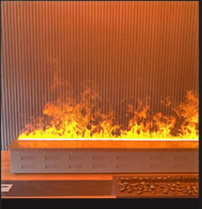 【Hot】3D Water Atomization Fireplace Monochrome Flame Indoor Humidifier Decoration Intelligent Remote Control Water Steam Firepla