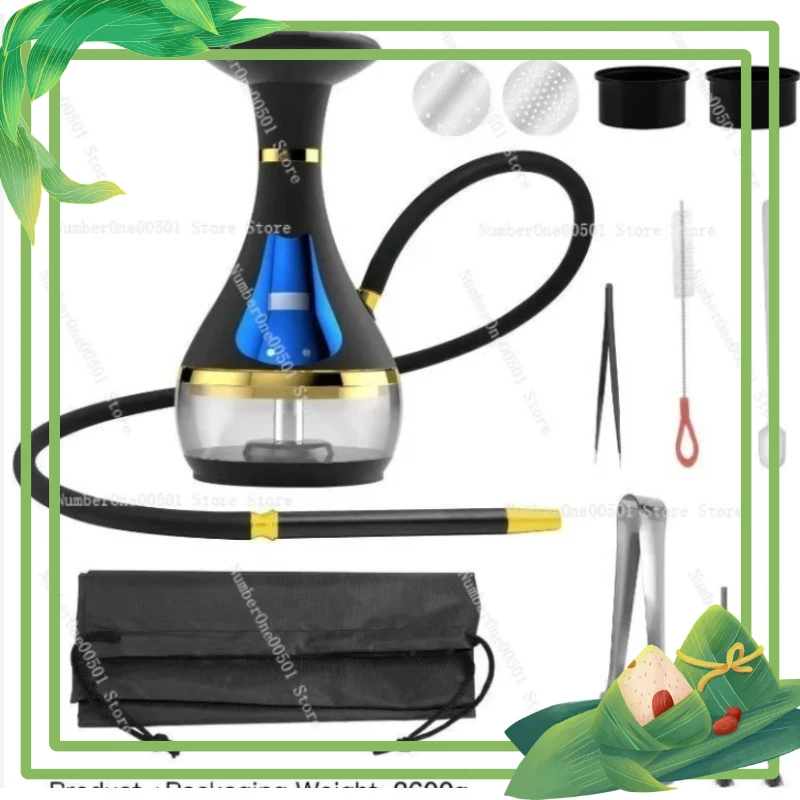 

New Design Light Emitting Diode Smart Hookah Charging Electric Hookah Hookah Kit