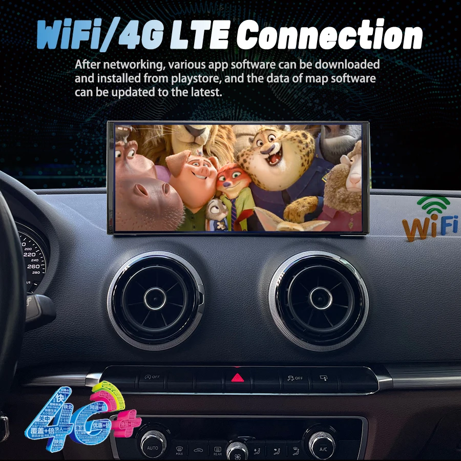 10.25inch Snapdragon 665 Android 14 Screen For AUDI A3 S3 RS3 2012 - 2017 Car Radio Multimedia Video Player Stereo GPS CarPlay