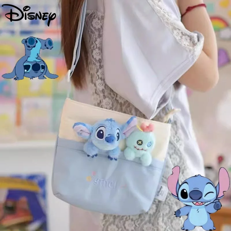 

Disney Stitch new cute creative cartoon doll outdoor lightweight portable stylish large capacity storage shoulder crossbody bag