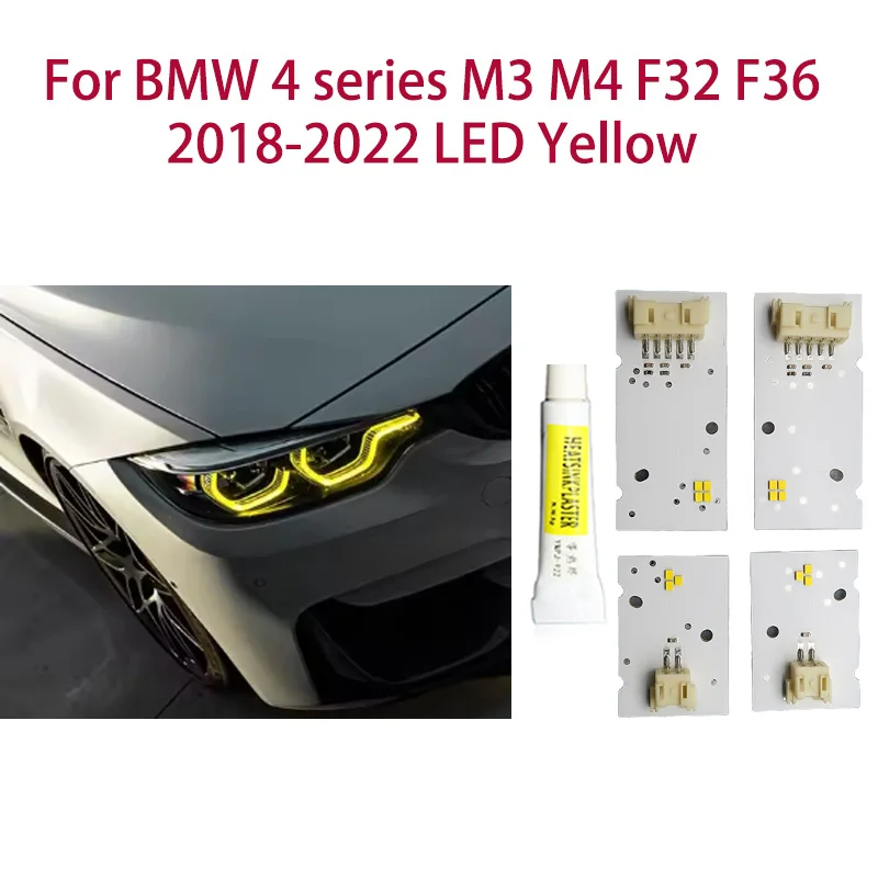

For BMW 4 series M3 M4 F32 F36 LED 18-2022 Lemon Yellow DRL chip Angel Eyes light color modification Car headlights Ballast chip