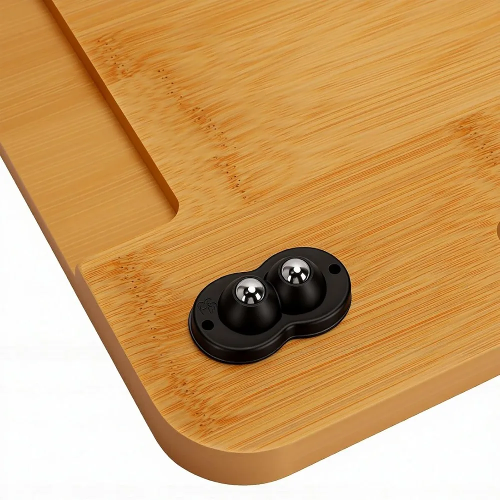 Wood Wooden Sliding Tray Rectangular Shape Heat Insulation Sliding Appliance Tray Smooth Sliding Mechanism Shock Proof
