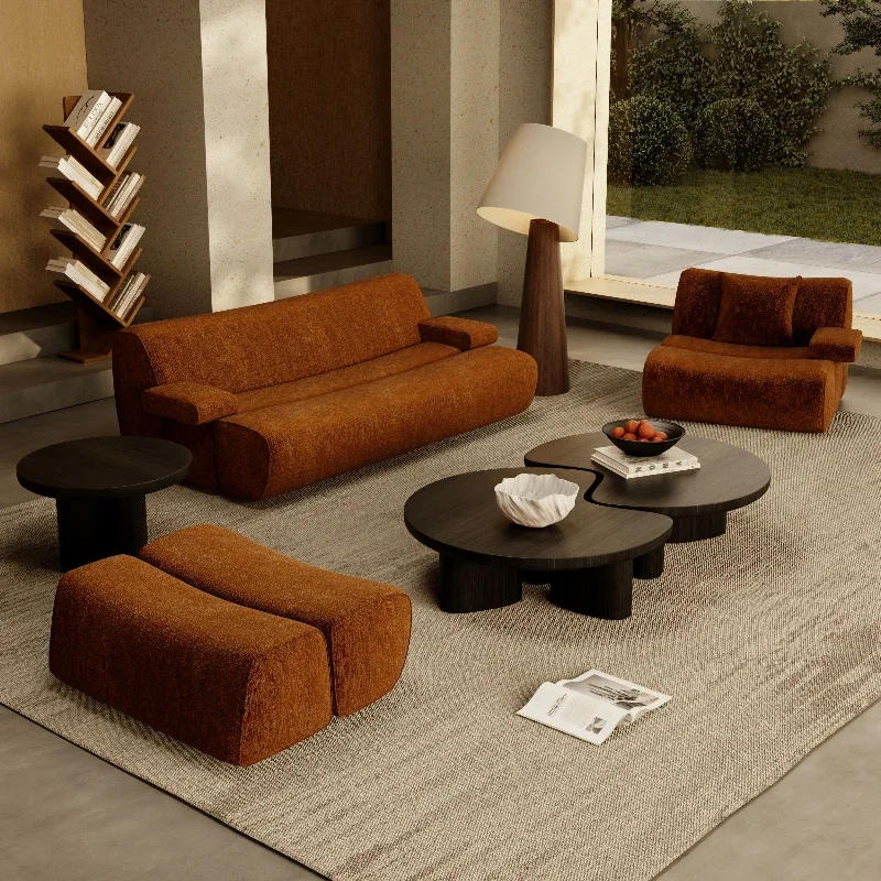 Three-person straight-row sofa light luxury high-end clothing store beauty salon office hotel lobby lounge area reception