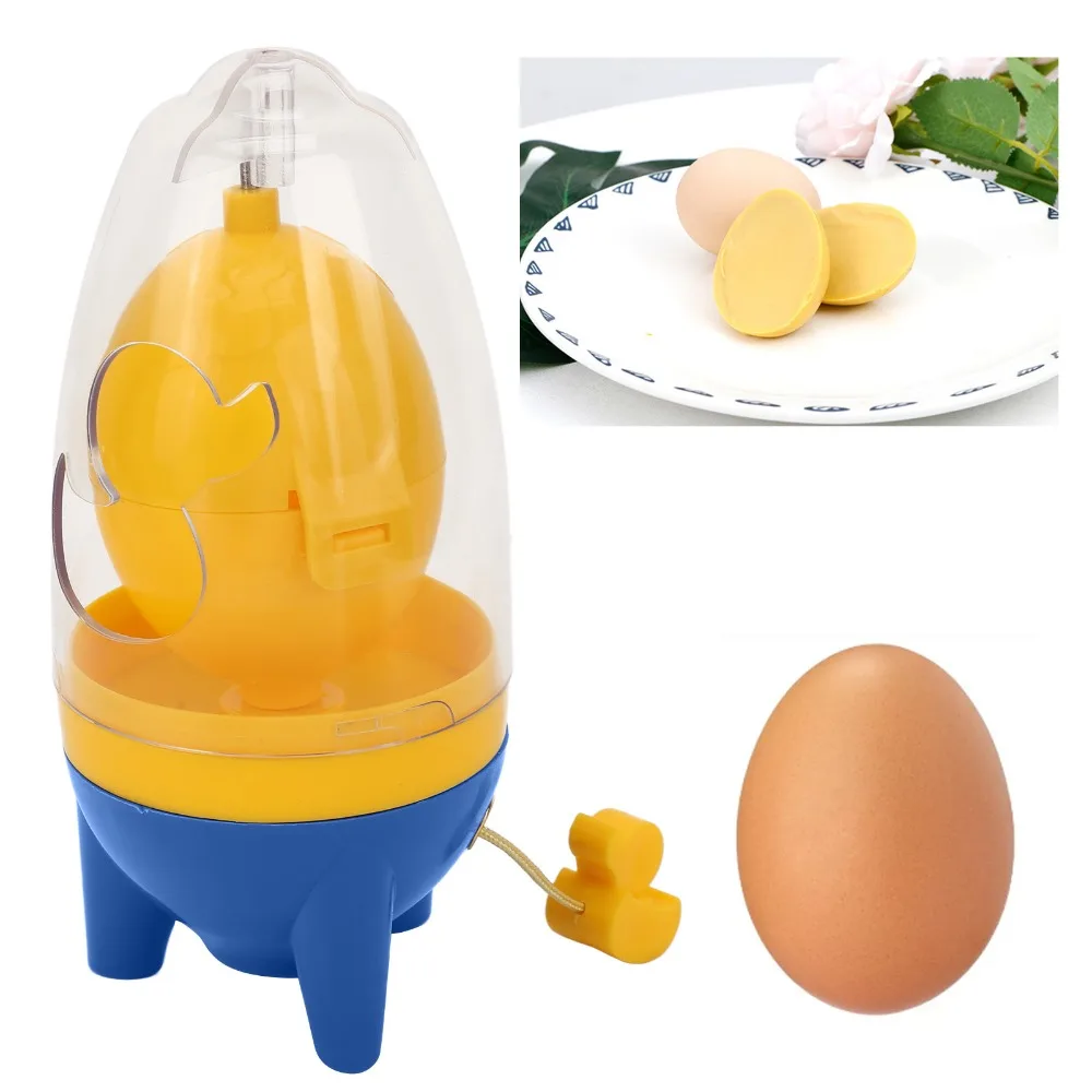 Kitchen Gadgets Fun Shape Egg Scrambler Shaker Manual Hand Powered Golden Egg Make Portable Puller Egg Yolk White Mixer Kitchen