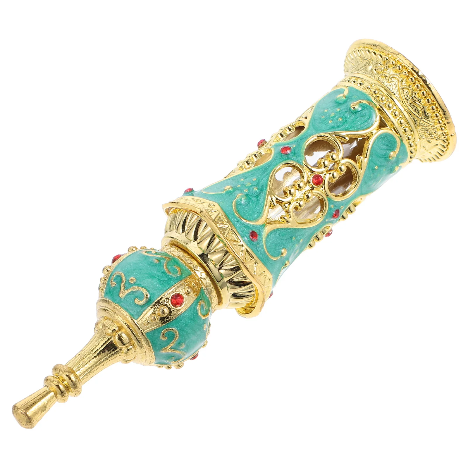 

12Ml Small Glass Essential Oil Bottle Flower Vine Retro Perfume Bottle Middle Eastern Style Travel Sample Container