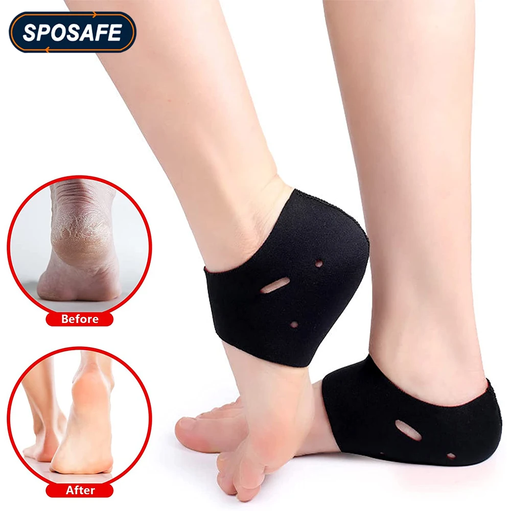 1Pair Moisturising Heel Socks Breathable Heel Protectors for Cracked Heel Repair, Dry Cracked Heels, Foot Calluses, Dead Skin