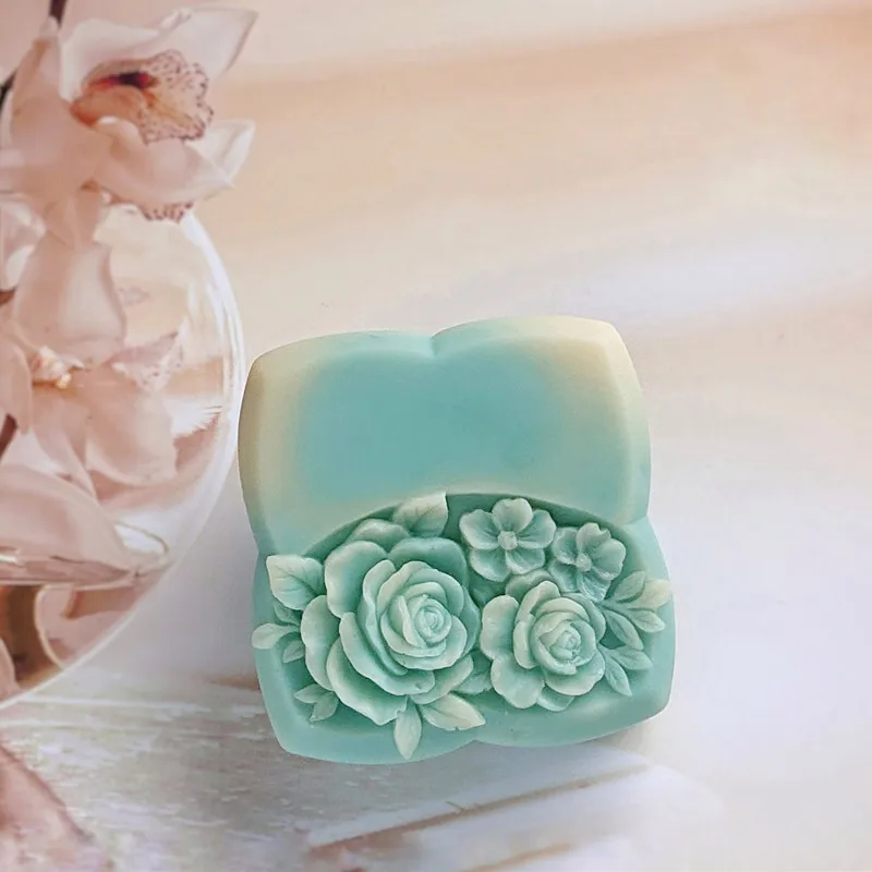 2023 3D Flower Soap Making Mold Silicone Soap Molds for Soap Candle Making DIY Natural Soap Cake Mousee Resin Crafts Making Tool