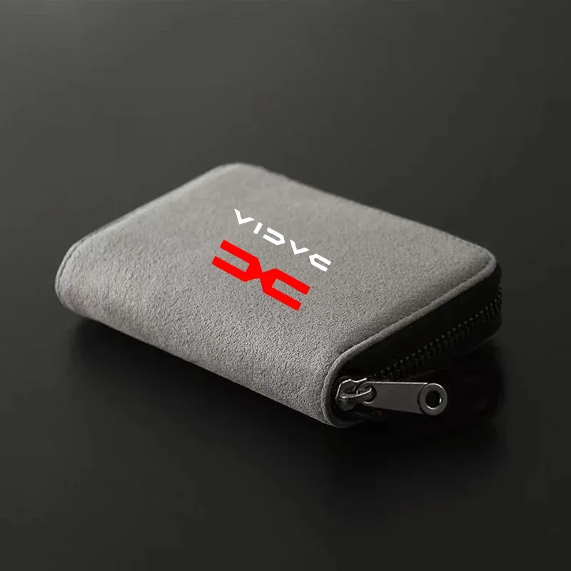 Car Suede Leather Portable storage box driver\'s license ID d storage bag For dacia duster spring logan sandero Accessories