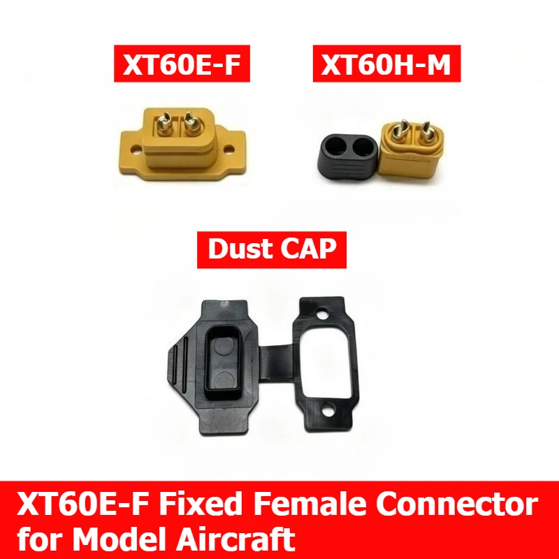 XT60E-F fixed female + XT60H plug for RC power (battery/motor/ESC)