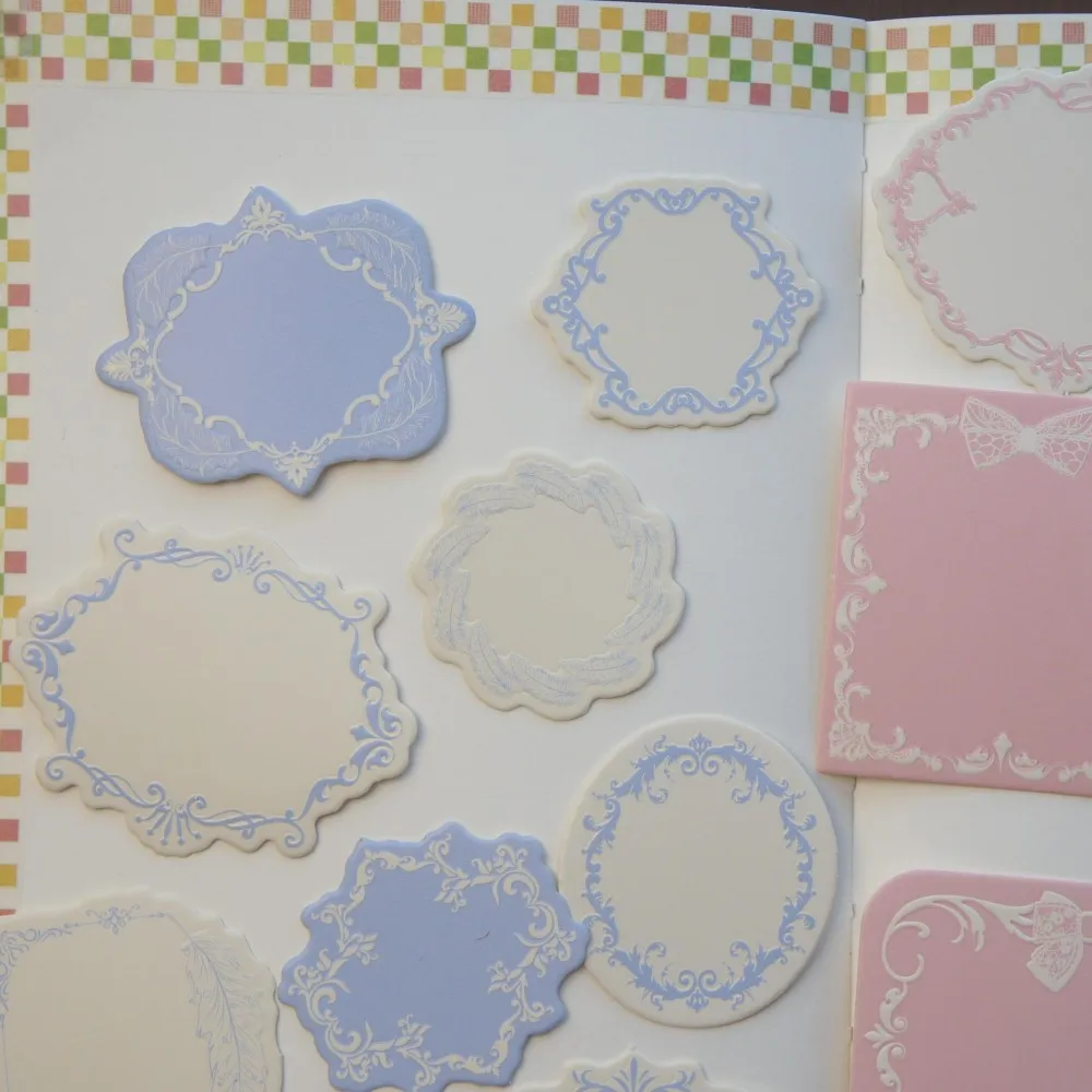 30 ورقة ملونة الإغاثة الحدود الإطار ورقة تصميم ورق الحرف هدية الديكور سكرابوكينغ اليدوية DIY بها بنفسك