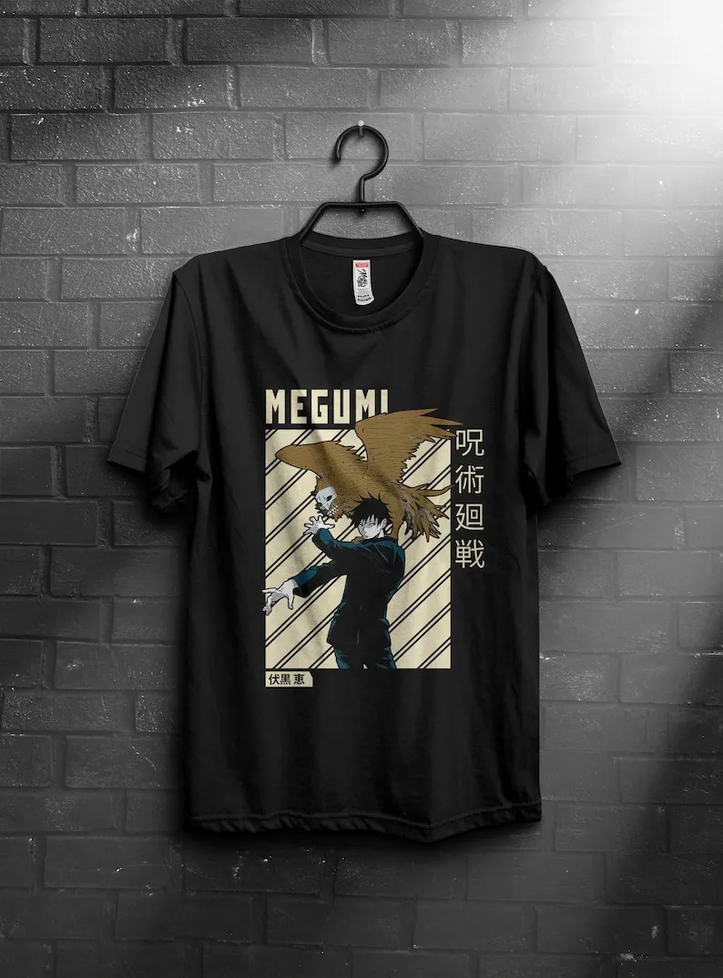 t-shirt, gift, gift her, gift men, gift boy gift, anime, anime shirts, anime gifts, Satoru, Jujutsu, jujutsu shirt, Megumi Fushi