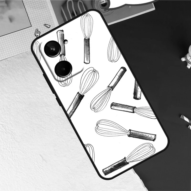 Cooking Chef Knives For Realme 10 11 12 13 14 Pro Plus GT6 GT7 15 Pro C61 C67 C63 C71 C55 C51 C65 C53 C75 Case