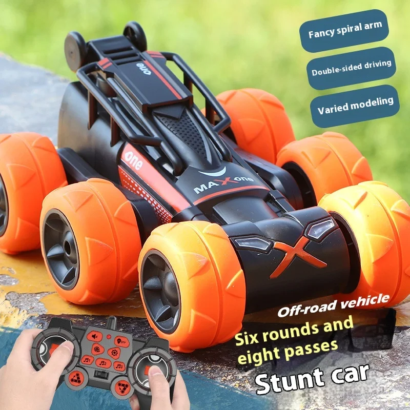 

Rc Six-wheeled Eight-channel Stunt Car Intelligent Programming Four-wheel Drive Fancy Swivel Arm Double-sided Driving Racing Car