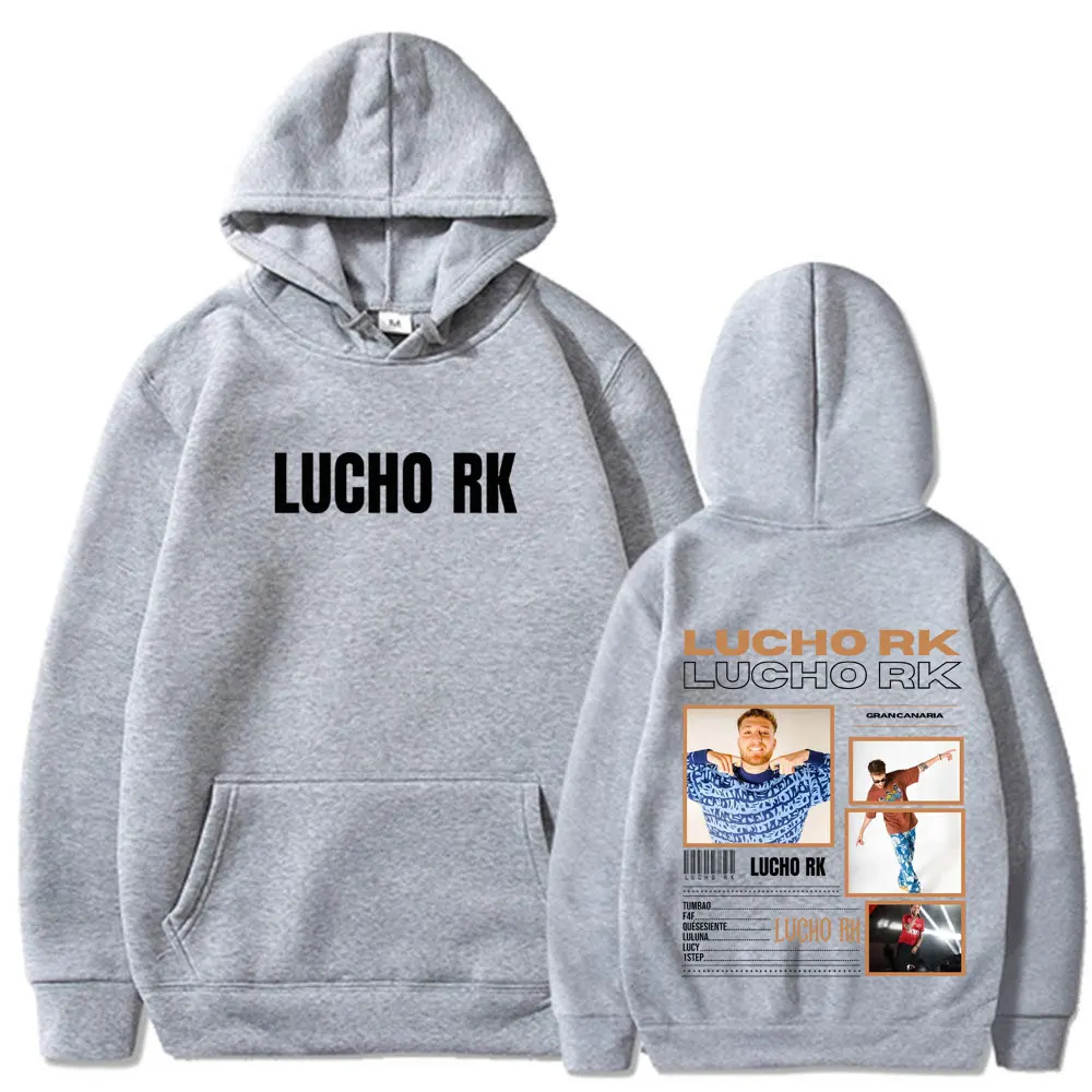 مغني الراب Lucho Rk ألبوم جولة 2025 الجرافيك هوديي الرجال النساء الهيب هوب سترة أنيقة تحمل شعار لعبة البيسبول طويلة الأكمام سميكة عادية Harajuku بلوزات