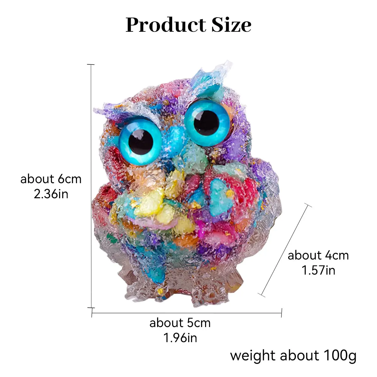 1PC Natural Crystal Stone Owl Statue Reiki Stone Owl Figurine Amulet Fengshui Sculpture for Home Office Decoration