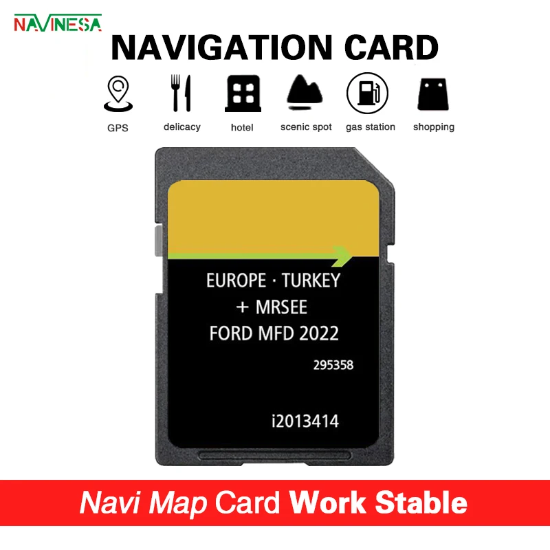 Newest for Ford MFD 2022 Navigation SD Card Europe Focus Fiesta C-Max Kuga B-Max Cover Spain Netherlands France