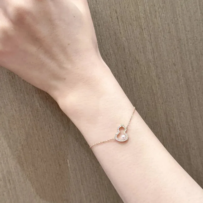 

Ожерелье Grandmatic «Карибский жемчуг» с позолотой 18К из розового золота, серебро 925 пробы, простой и стильный браслет SENLIN