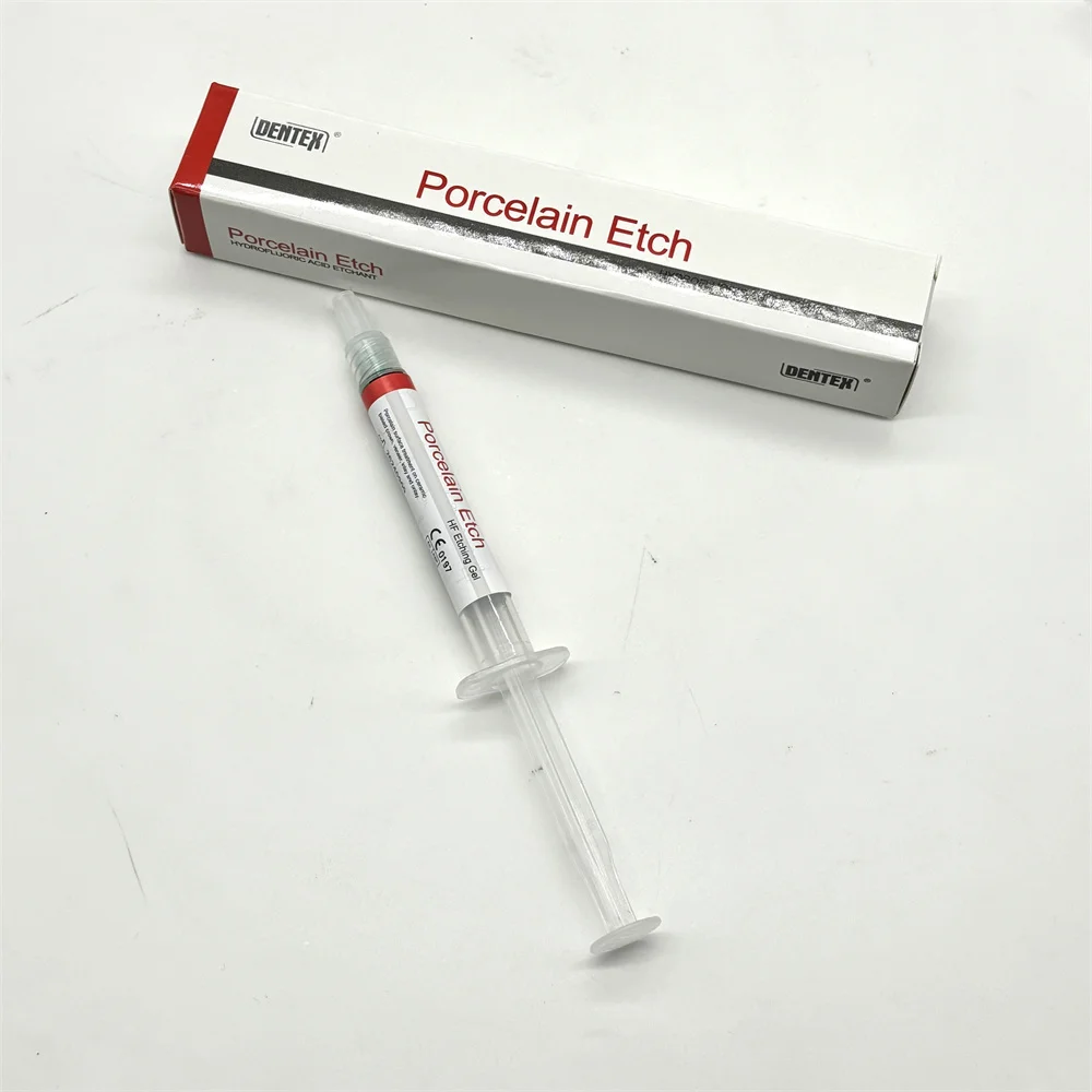 

Дкс. Фарфоровый гравировальный гель HF 9,5% Гydrofluoric Acid Green Gel 2,5 мл с 5 наконечниками