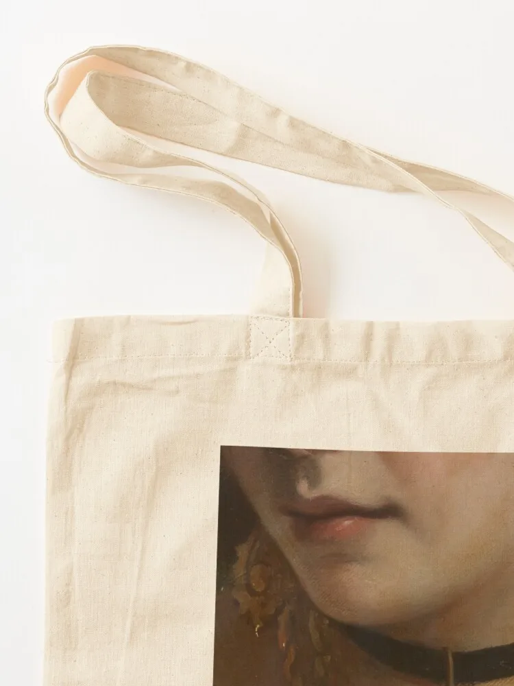 Woman Wearing Chocker Renaissance Painting Tote Bag female bag Canvas bag women 3