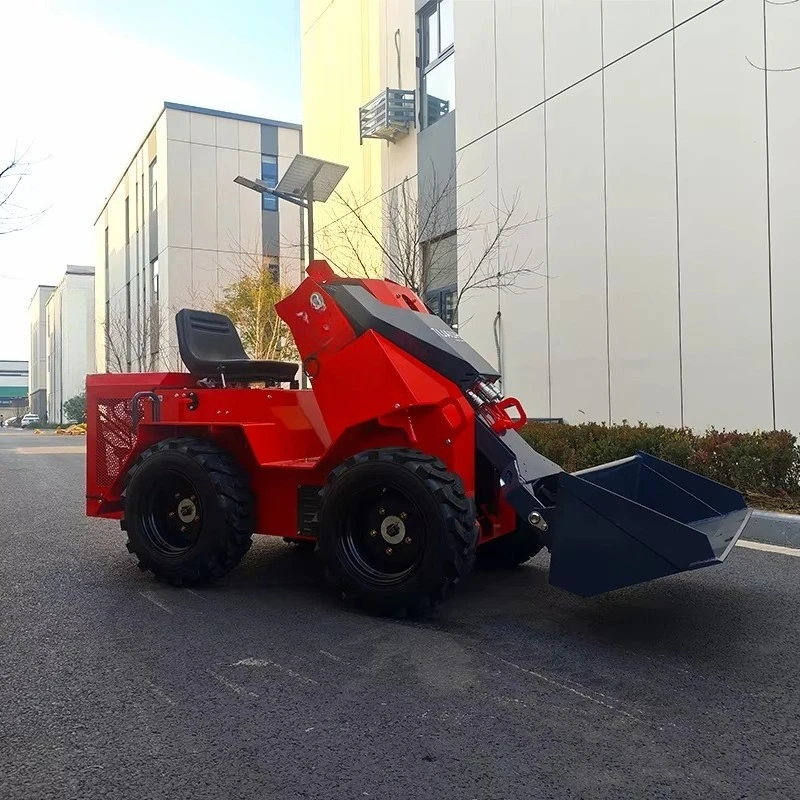 Wholesale Price Skid Steer Loader  Kubota Engine Mini Loader Walk Behind Skid Steer Excavator Loader with Forestry Mulcher