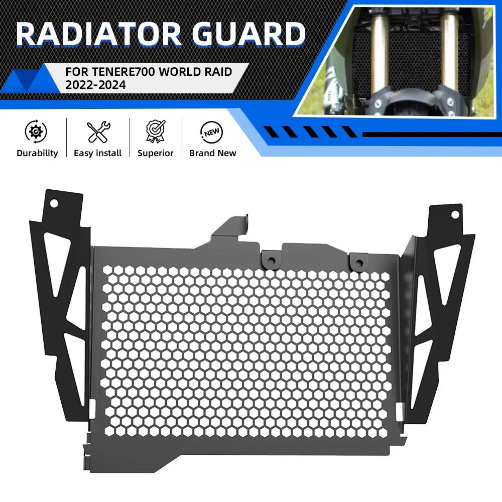 

For Yamaha Tenere700 World Raid 2022-2023 2024 Radiator Grille Tenere 700 Motorcycle Accessories Grill Guard Cover Protector