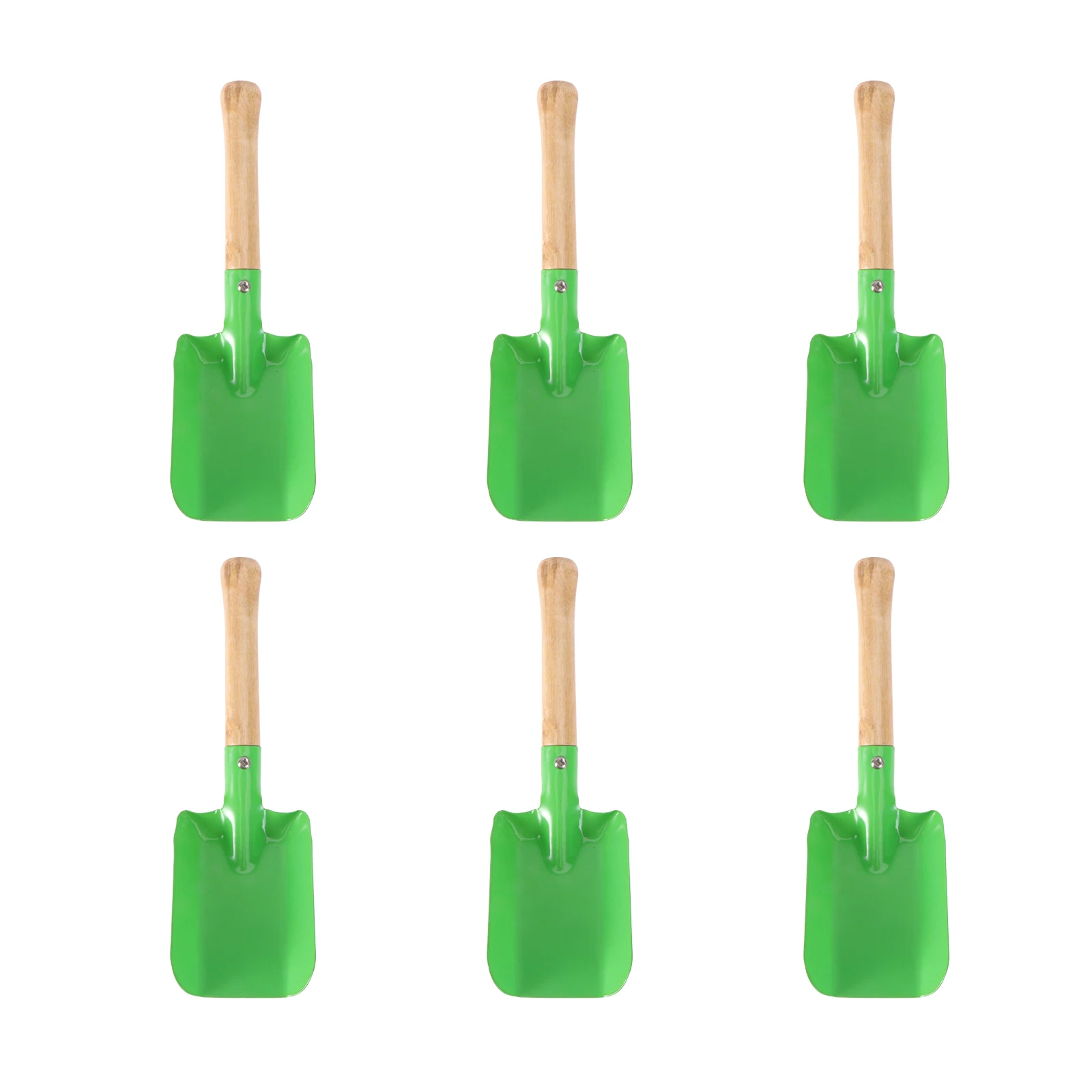 

6PCS Mini Gardening Shovels Durable Iron Wood H Tools Lightweight Portable Home Planting Shovel Bonsai Flower Art
