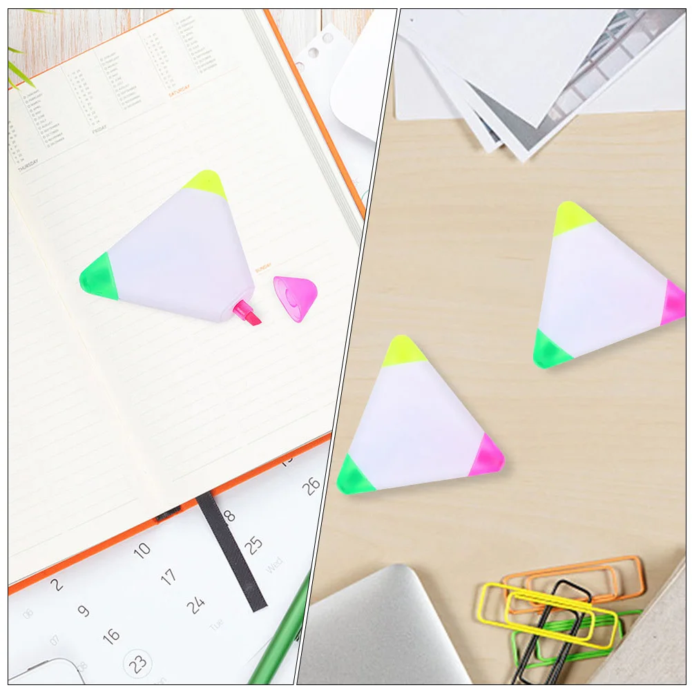 

5Pcs Highlighters Bright Colored Plastic Markers for School Work Art Projects Notebook Underlining Pens Set