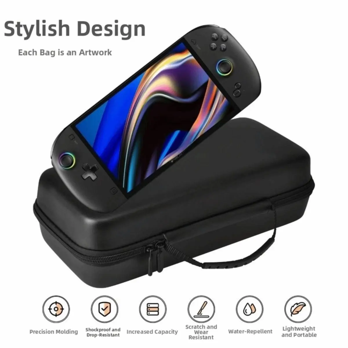 DT75BG Portable Storage Bag Carrying Case Shockproof Protective Cover for OneXPlayer FLY Handheld Game Console