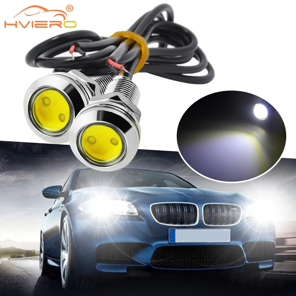 18mm Auto DRL12V Led Eagle Eye Silver Shell Bulb DayTime Running Turn Signal Backup Parking Lamp Fog Light Waterproof Multicolor