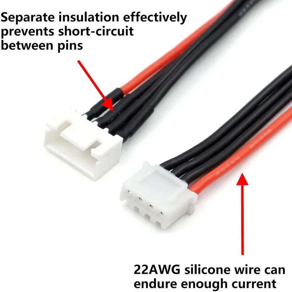 22awg 10/20/30cm 2S/3S/4S/5S/6S ładowarka baterii przedłużacz przewód silikonowy wtyczka Adapter złącza JST-XH do drona RC