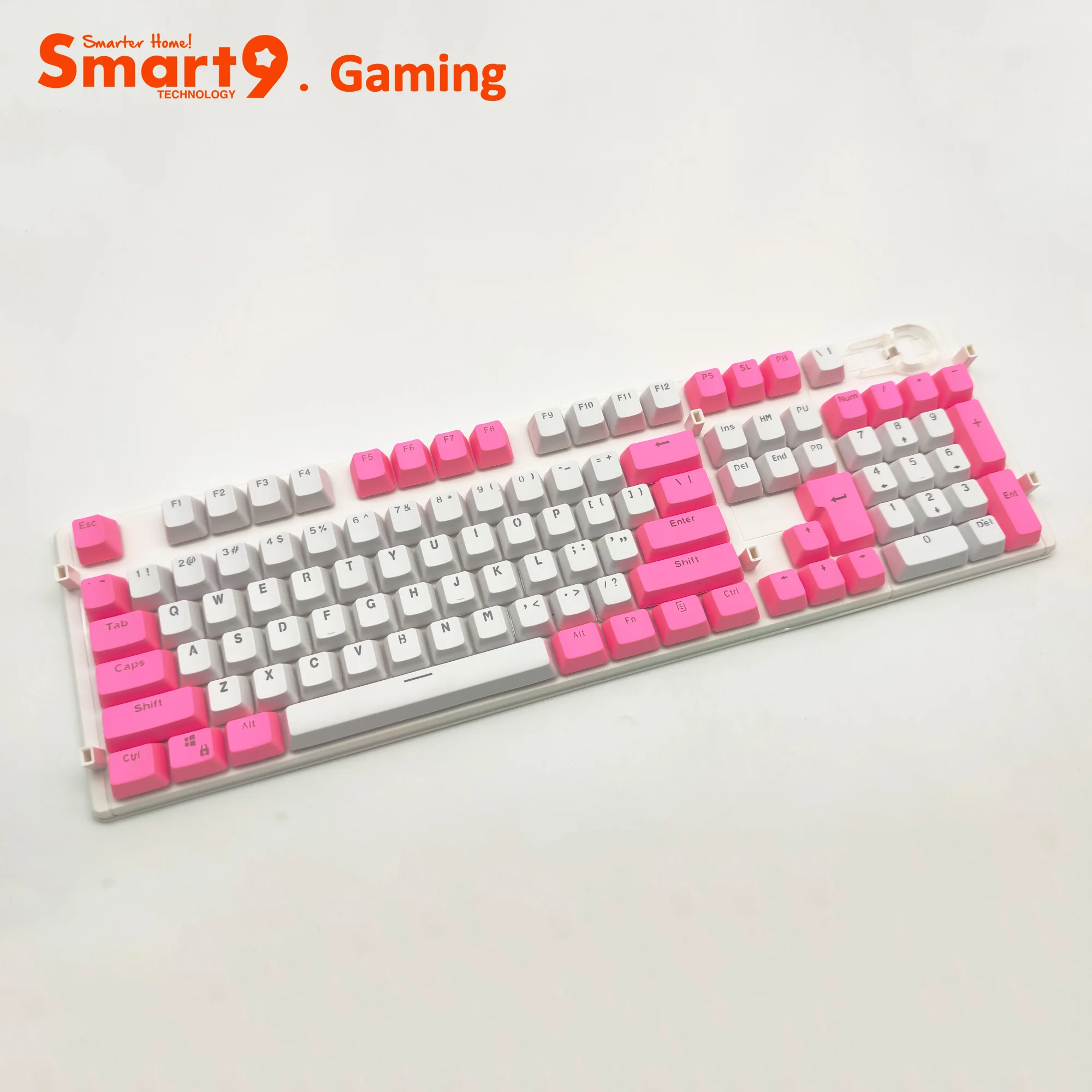 Smart9 PBT Double Shot Keycaps RGB Backlit Through Letters Different Colorways for Mechanical Gaming Keyboards